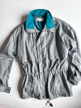 Vintage Color Block Windbreaker Jacket Mens XL Outdoor Coat